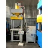 100 ton three beam four column hydraulic press with hydraulic cushion for metal sheet drawing, front view