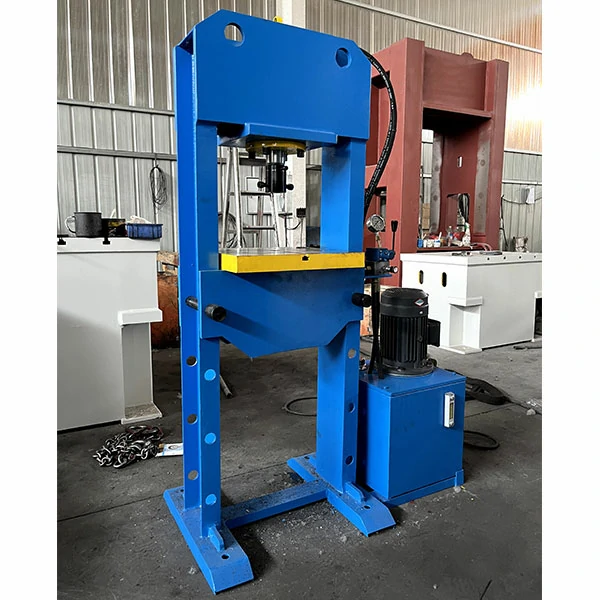 20T gantry press for bearing assembly showing manual operation and worktable