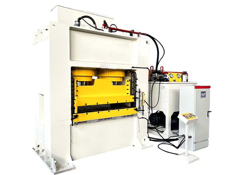 Hydraulic press for medical industry performing precision press-fitting of titanium orthopedic implants and bone plates