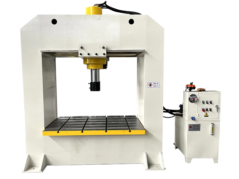 Heavy duty hydraulic press for aerospace industry forging critical titanium landing gear components