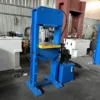 Manual gantry hydraulic press left side view, compact structure for bearing and shaft assembly operations